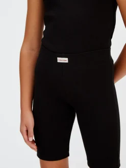 Skinny geribbelde cycling shorts