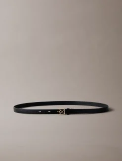 Skinny riem met logo van volnerfleer