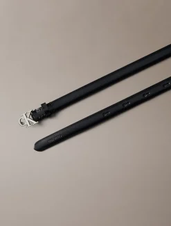 Skinny riem met logo van volnerfleer