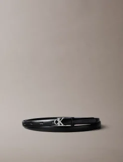 Skinny riem met logo van volnerfleer