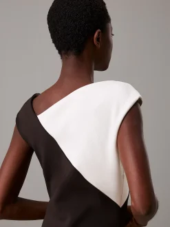 Slim colourblock jurk