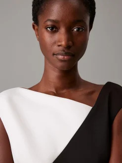 Slim colourblock jurk