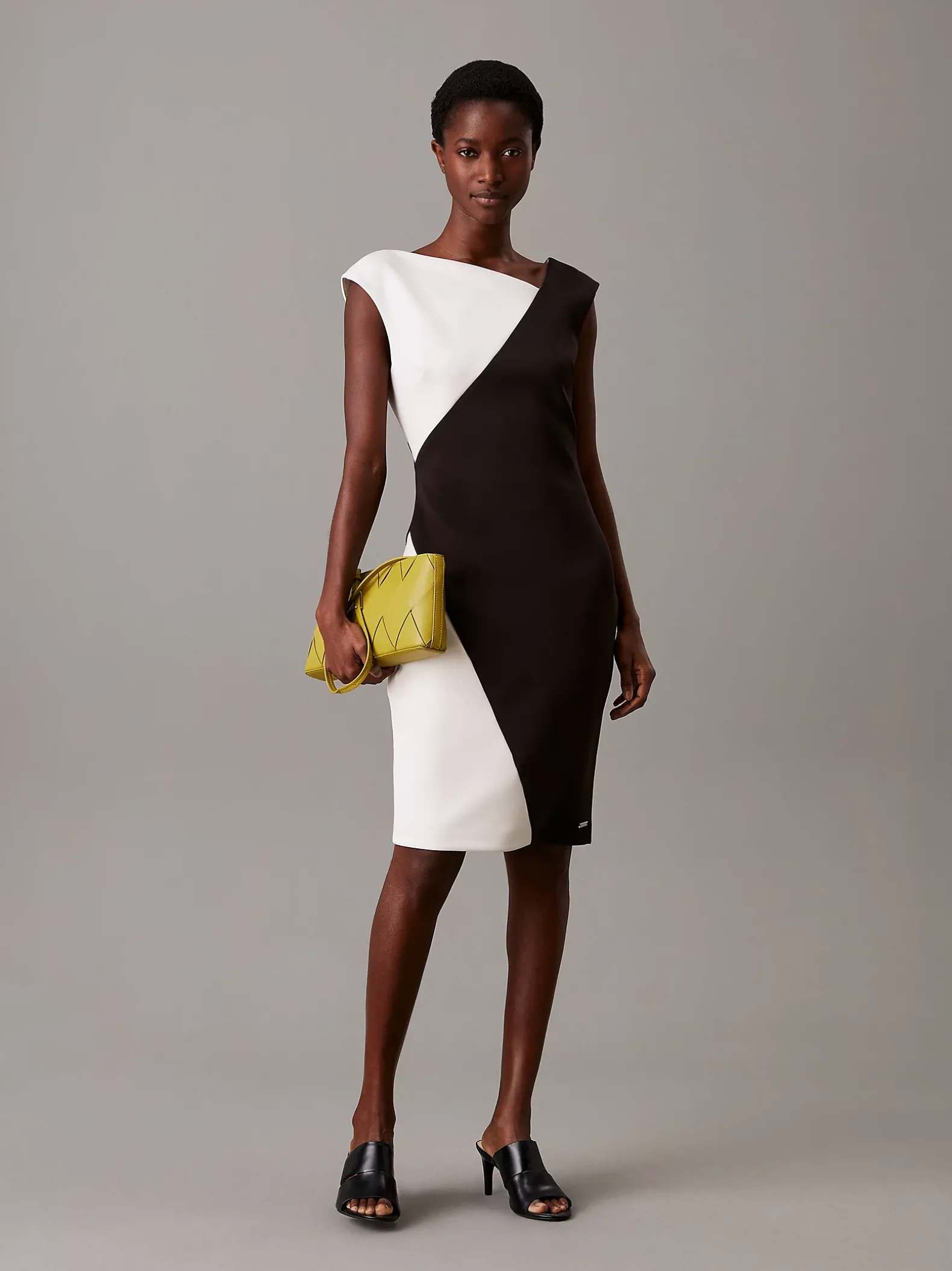 Slim colourblock jurk