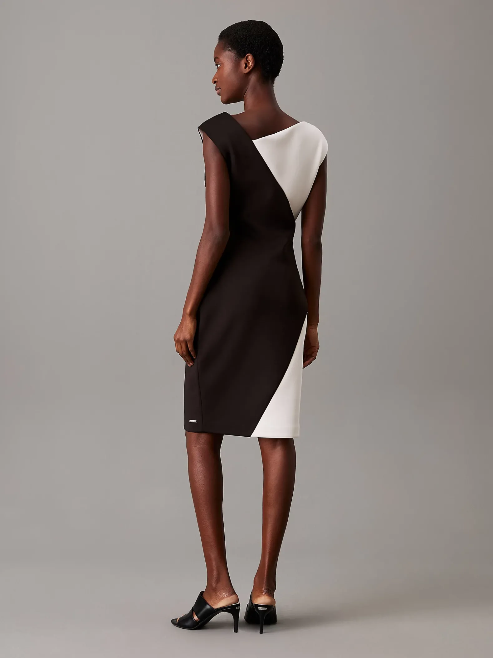 Slim colourblock jurk