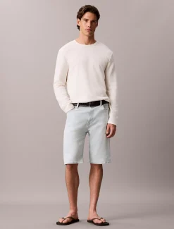 Slim denim korte broek
