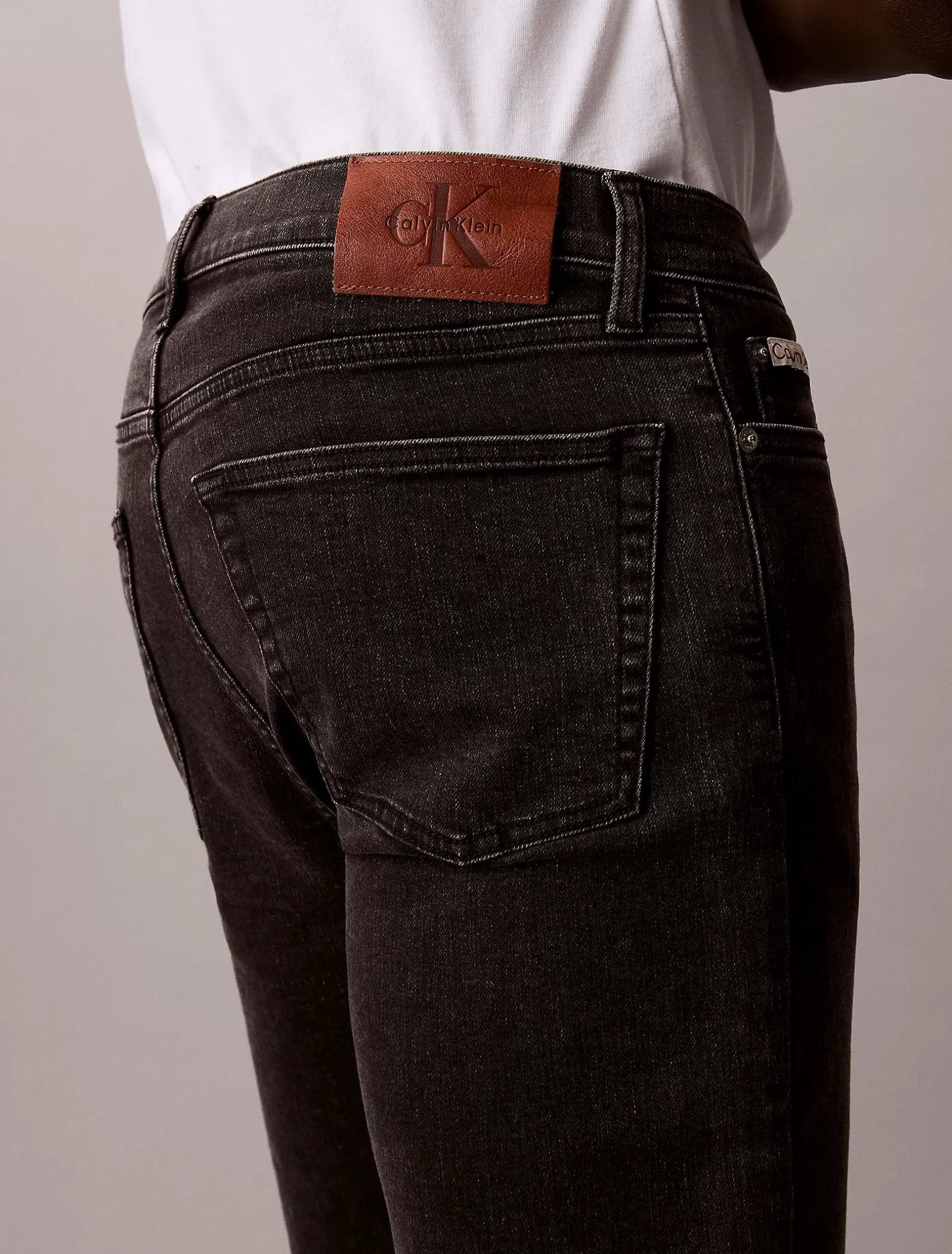 Slim denim korte broek