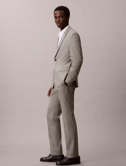 Slim fit pied-de-poule broek