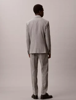Slim fit pied-de-poule broek