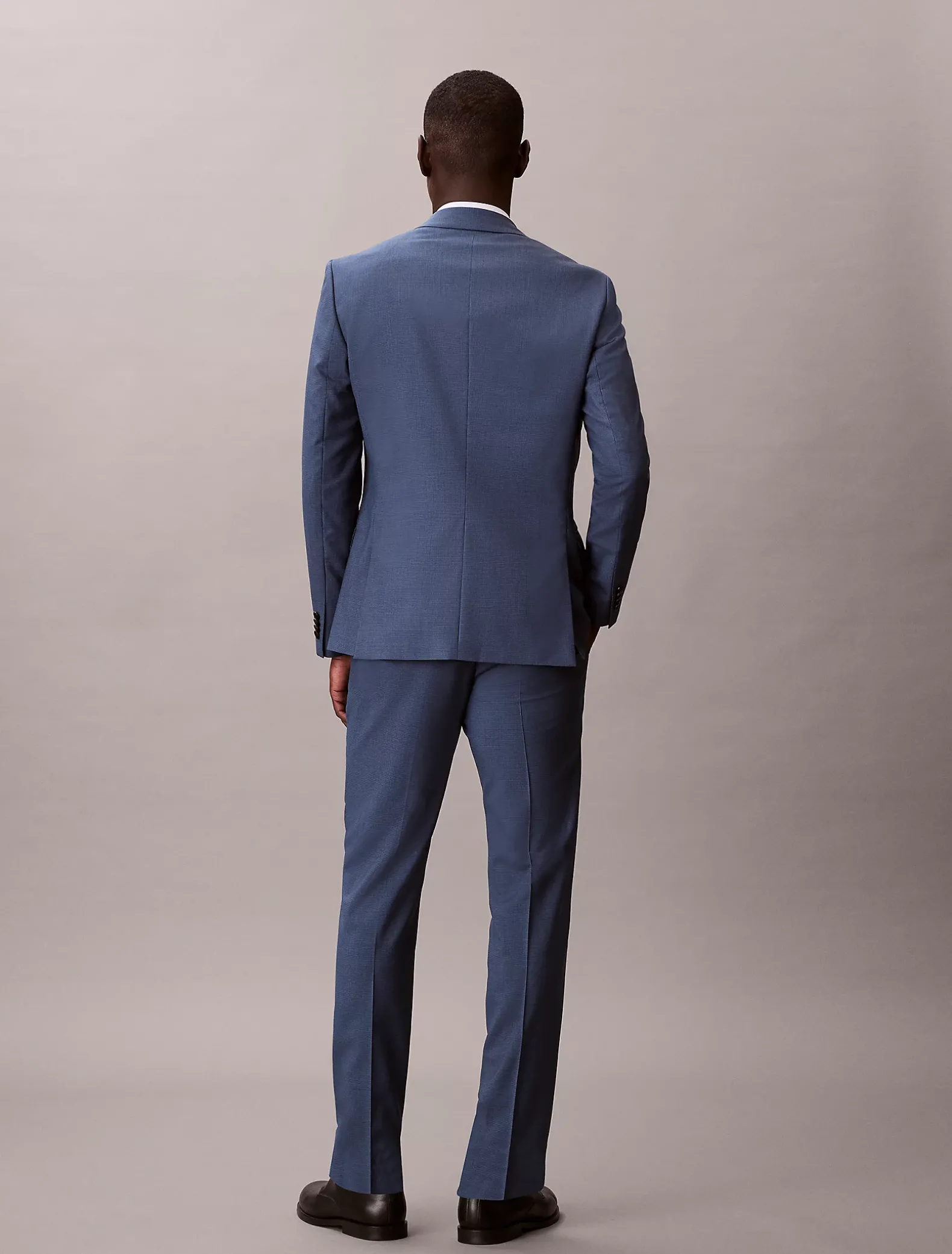 Slim fit pied-de-poule broek