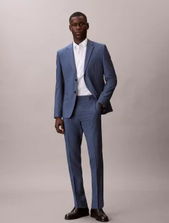Slim fit pied-de-poule broek