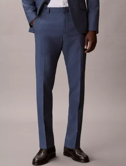 Slim fit pied-de-poule broek