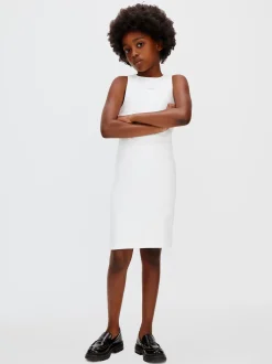 Slim geribbelde T-shirtjurk