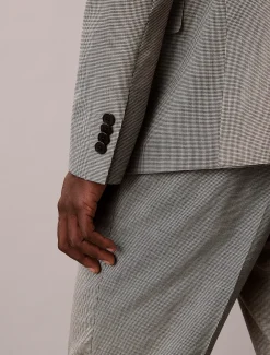 Slim pied-de-poule blazer