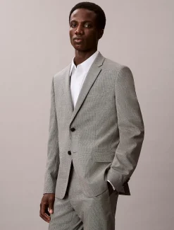 Slim pied-de-poule blazer