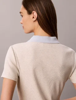 Slim polojurk van ribkatoen