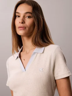 Slim polojurk van ribkatoen