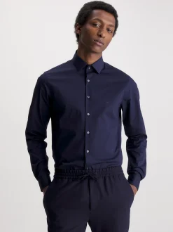 Slim poplin overhemd