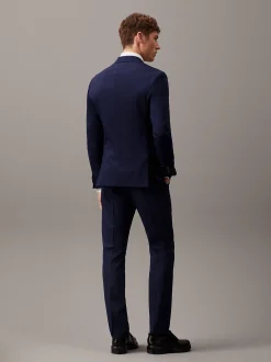 Slim single-breasted wol stretch colbert