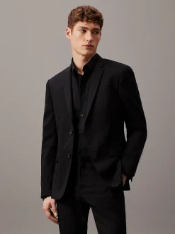 Slim single-breasted wol stretch colbert