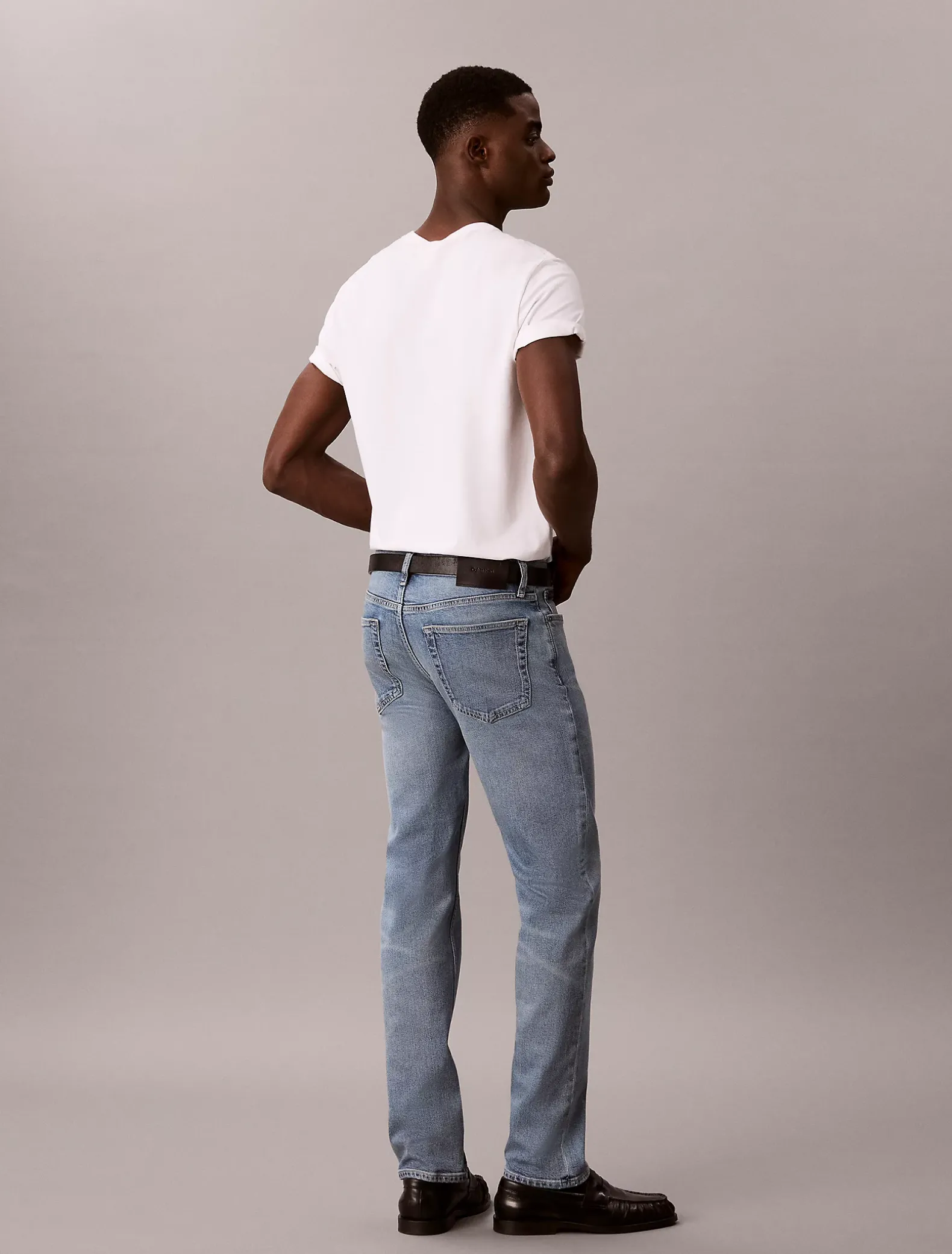Slim straight jeans