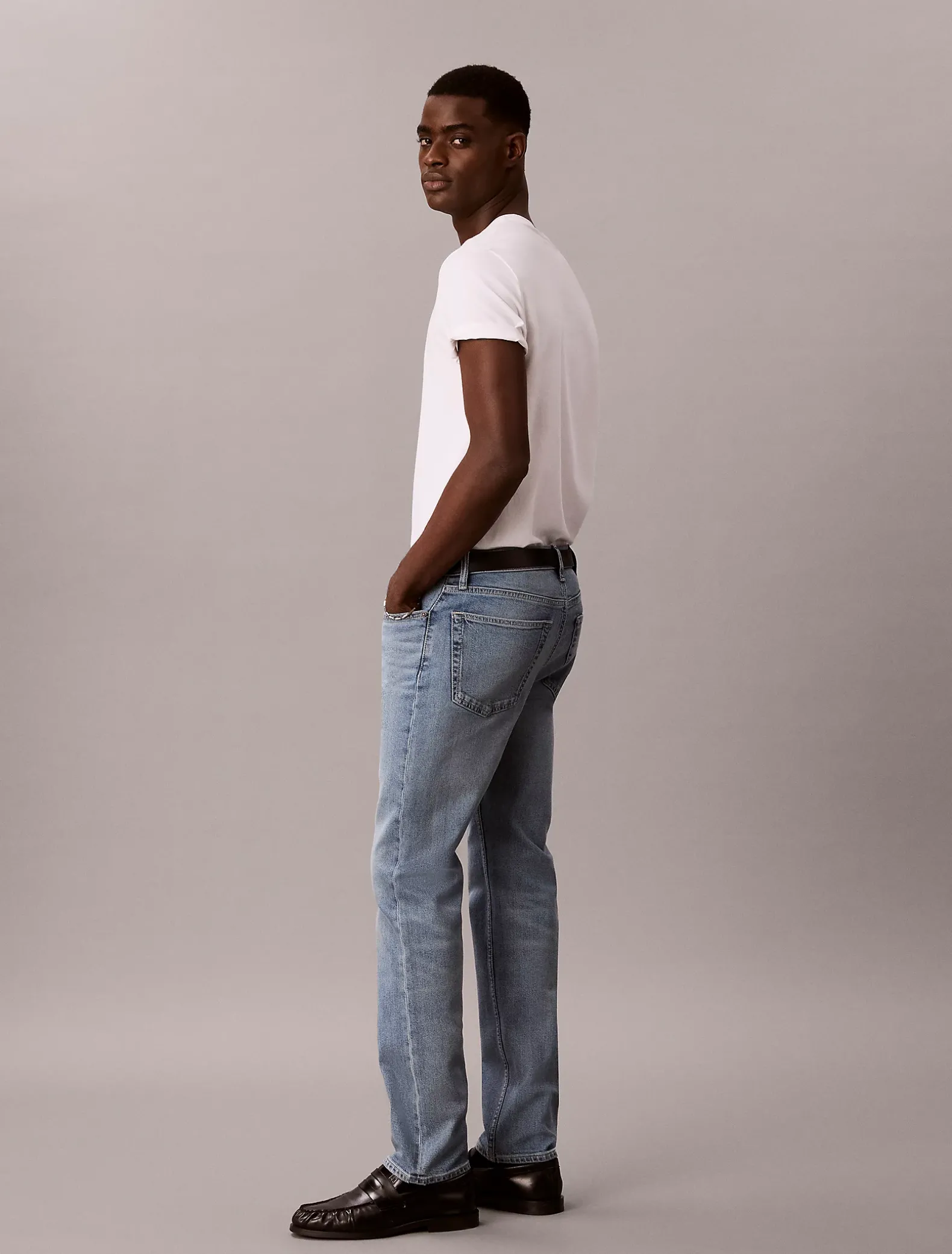 Slim straight jeans