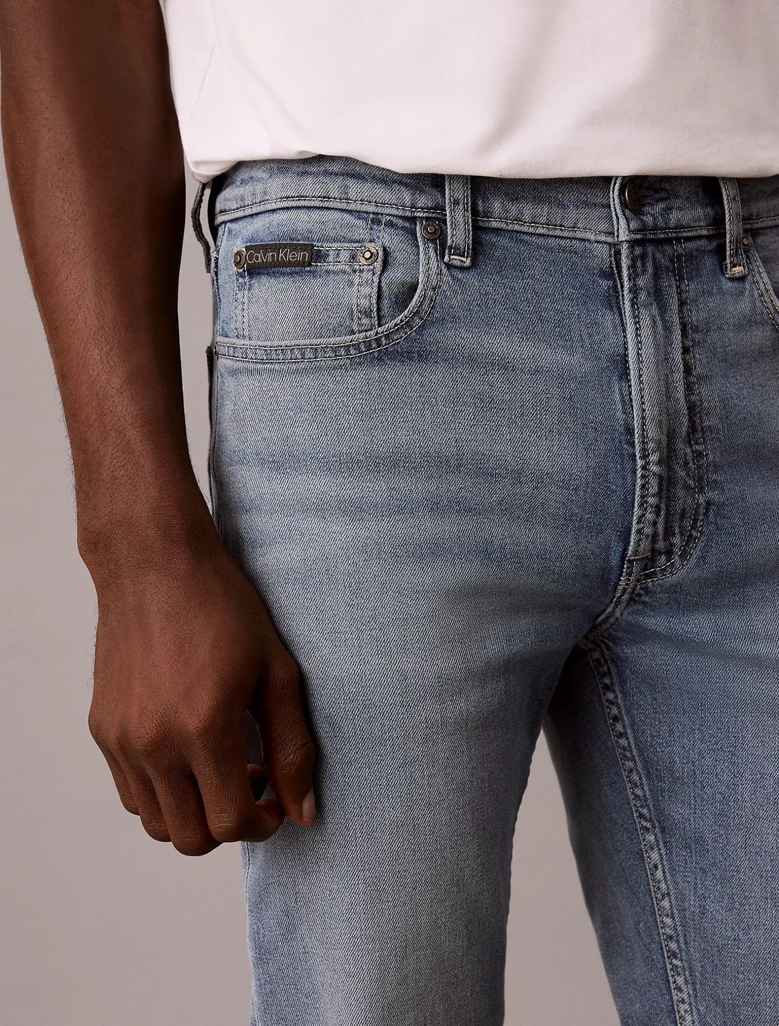 Slim straight jeans