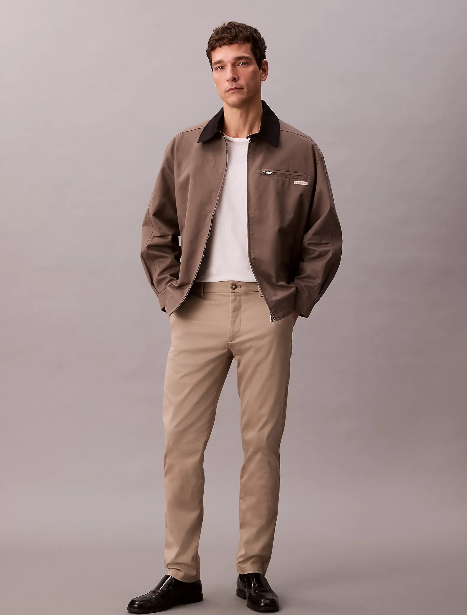 Slim stretchkatoenen chinobroek