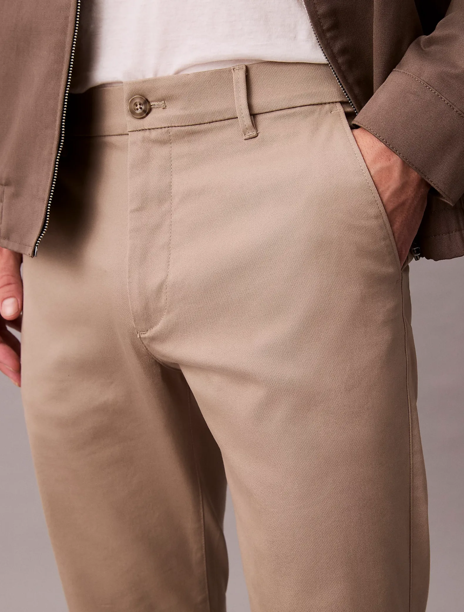 Slim stretchkatoenen chinobroek