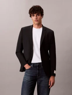 Slim tropische wollen blazer