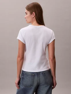 Slim T-shirt met varsity-logo