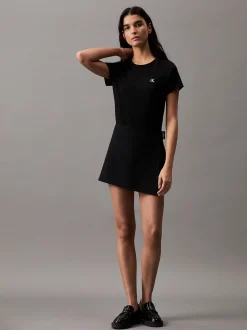 Slim T-shirt van katoen
