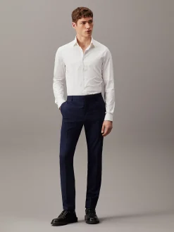 Slim wollen stretch pantalon