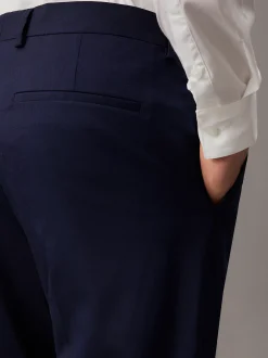 Slim wollen stretch pantalon