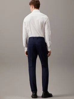 Slim wollen stretch pantalon