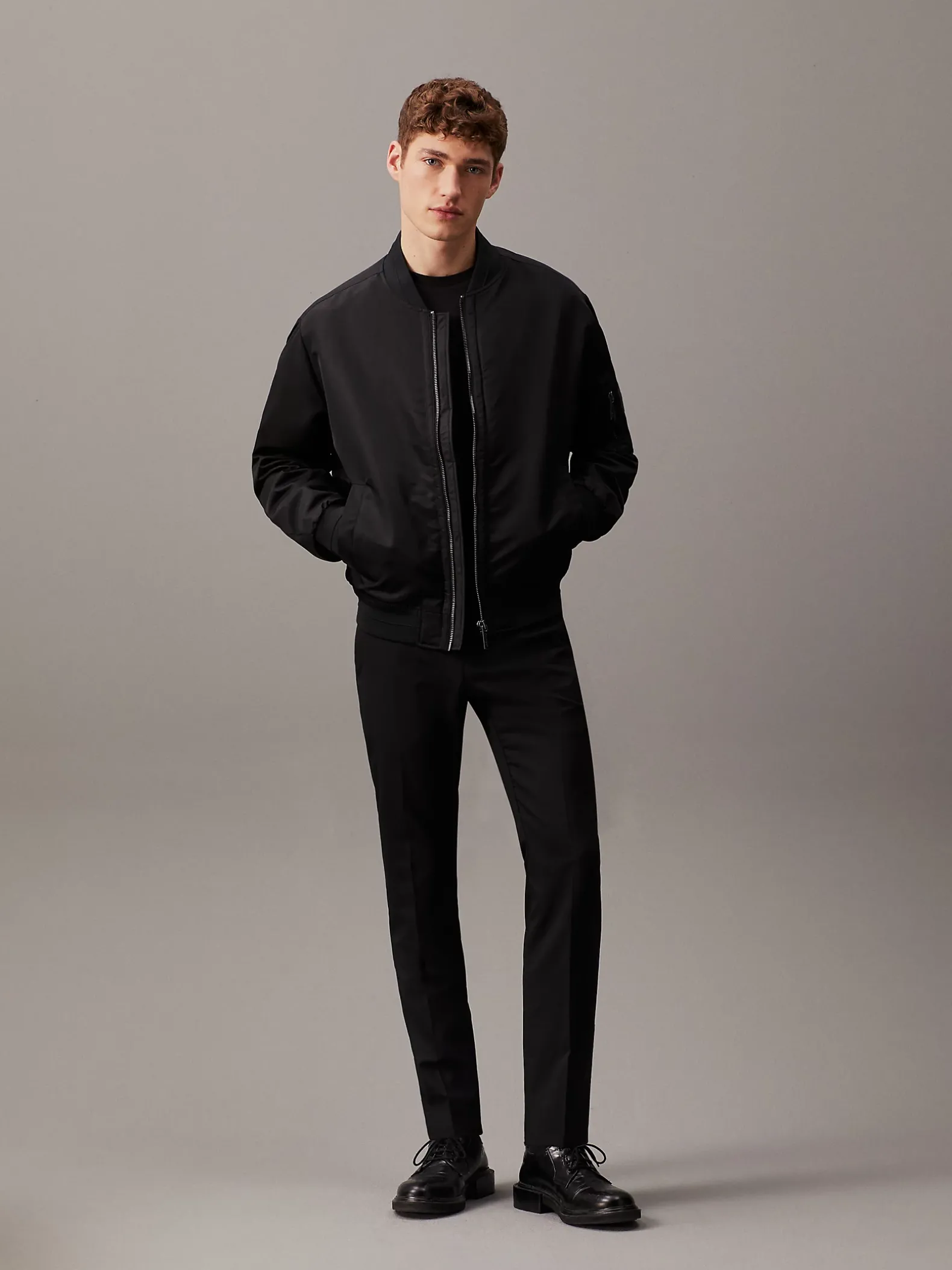 Slim wollen stretch pantalon