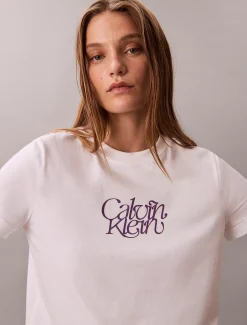 Smal grafisch T-shirt met scriptlogo