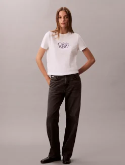 Smal grafisch T-shirt met scriptlogo