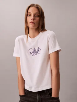 Smal grafisch T-shirt met scriptlogo