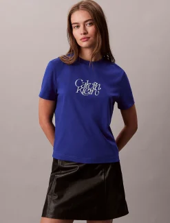 Smal grafisch T-shirt met scriptlogo