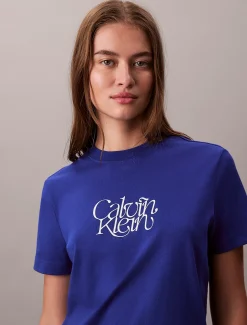 Smal grafisch T-shirt met scriptlogo
