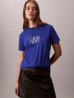 Smal grafisch T-shirt met scriptlogo