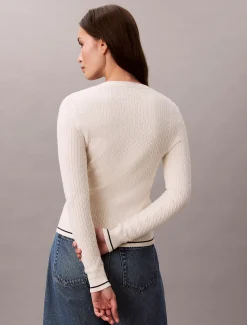 Smal kabelgebreid vest
