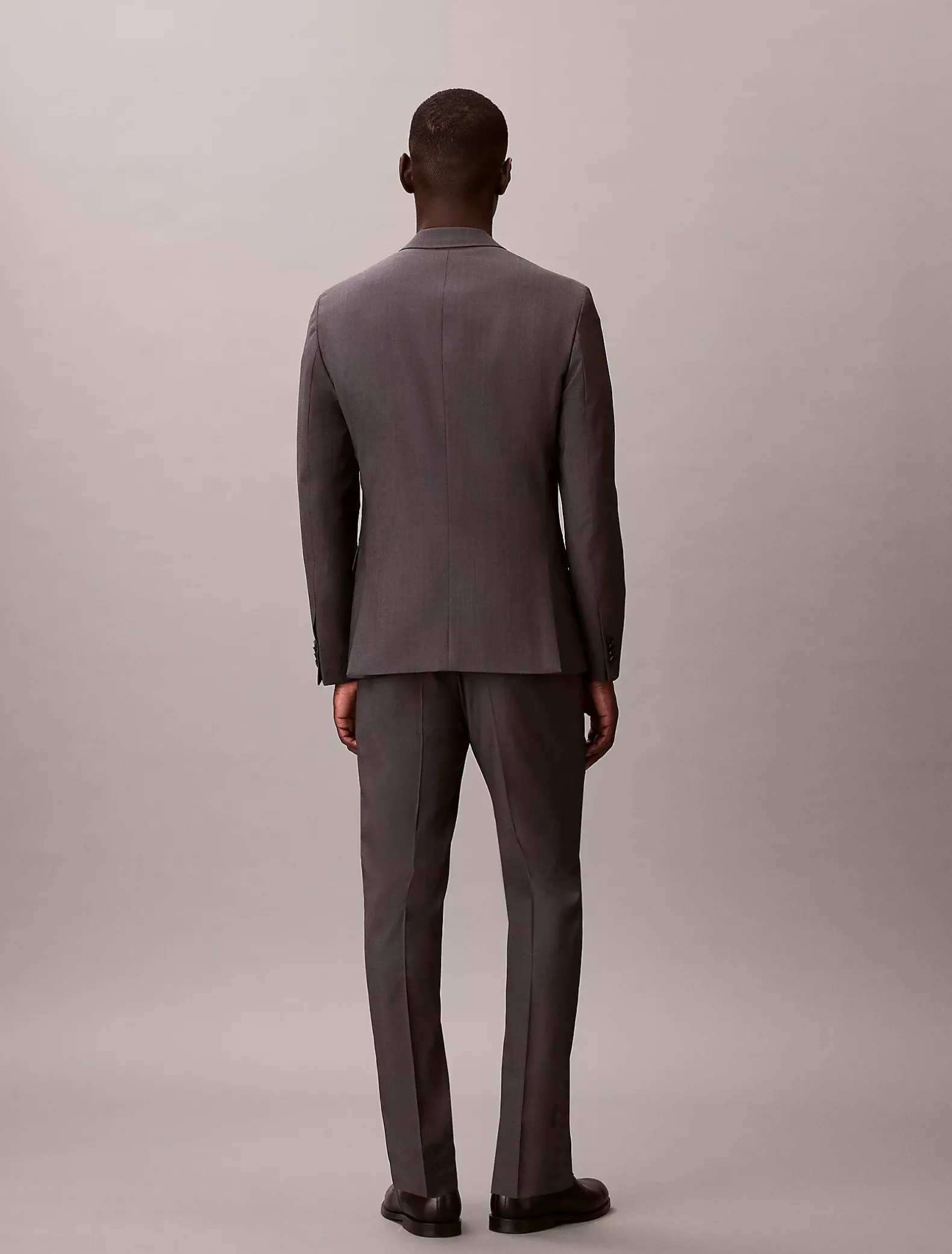 Smalle pantalon van wol met textuur