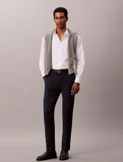 Smalle tropische wollen broek
