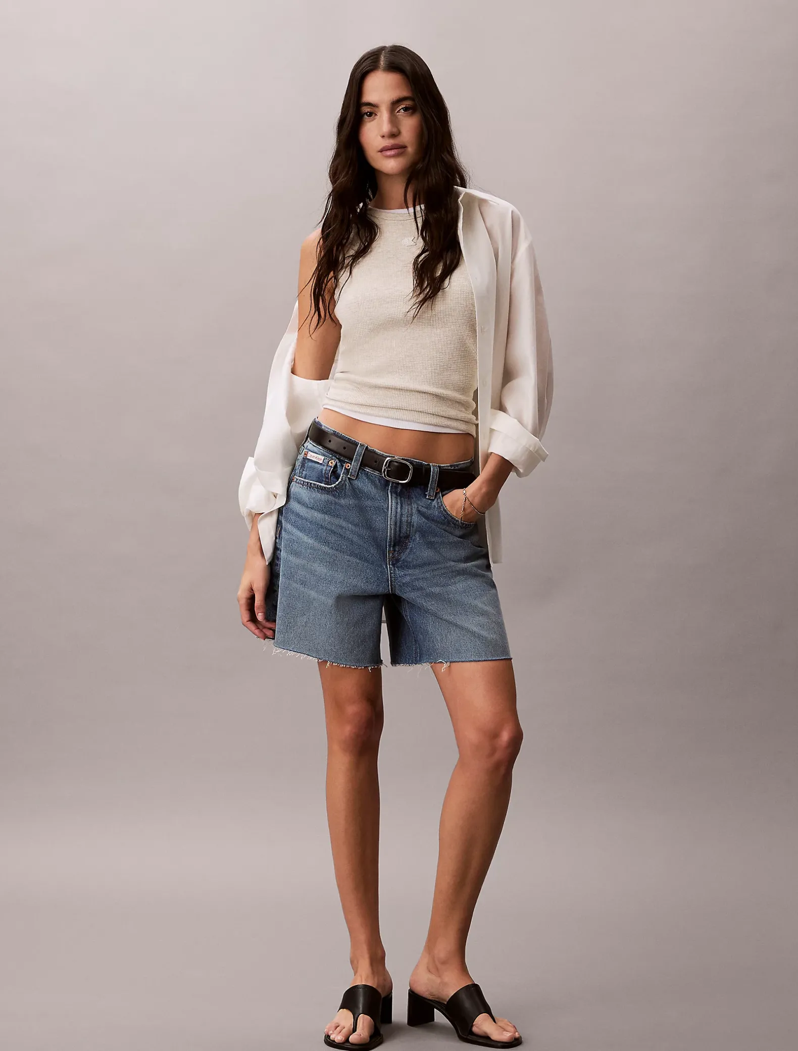 Smalle wafel racerback top
