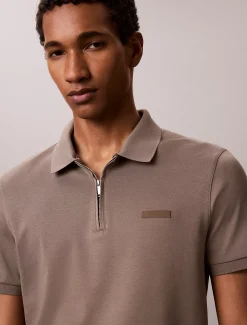Smal poloshirt met ritskraag