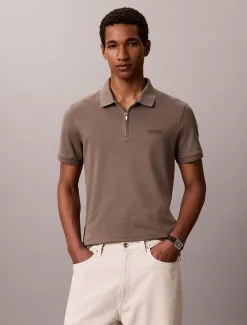 Smal poloshirt met ritskraag