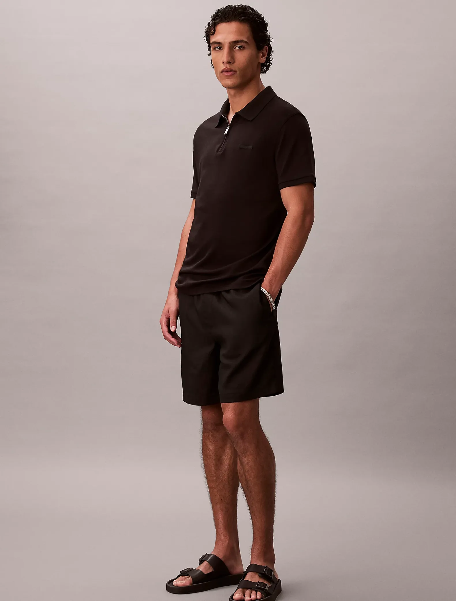 Smal poloshirt met ritskraag