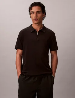 Smal poloshirt met ritskraag