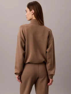 Soepel gebreid sweatshirt met kwartrits